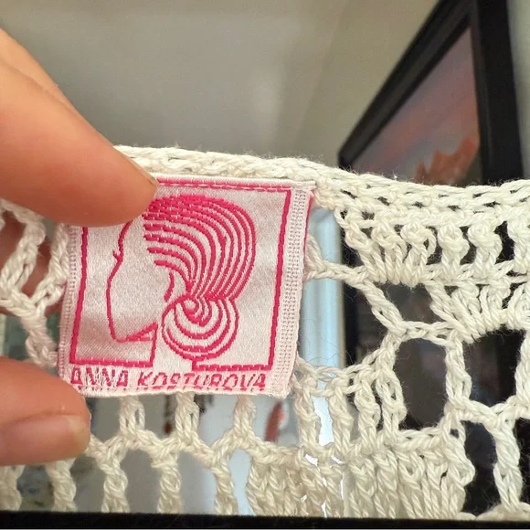 Anna Kosturova x Free People Handmade crochet Tassel Maxi Kimono Swim Coverup - Picture 6 of 9